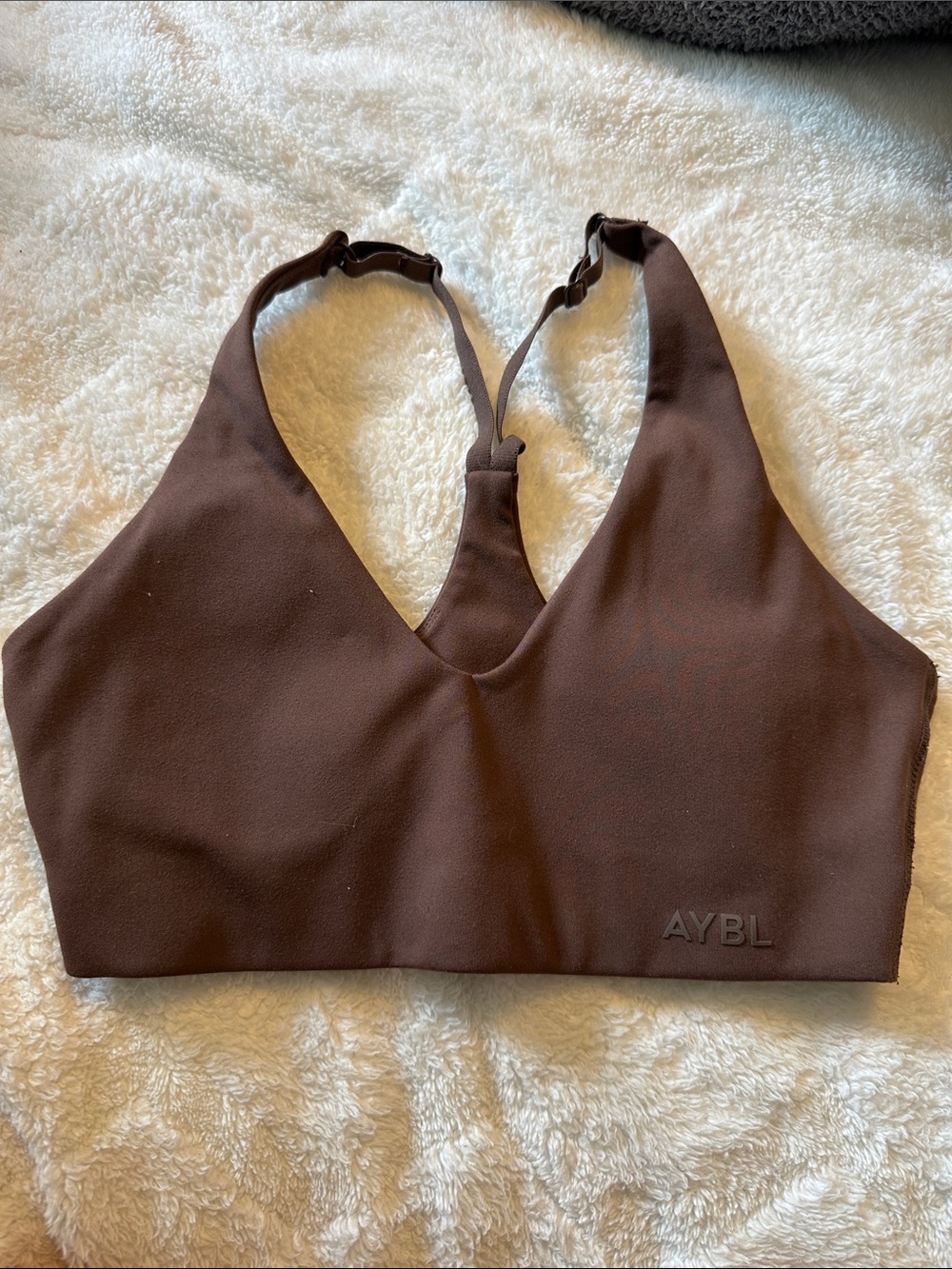 AYBL Deep Chocolate Brown V-Neck Sports Bralette
